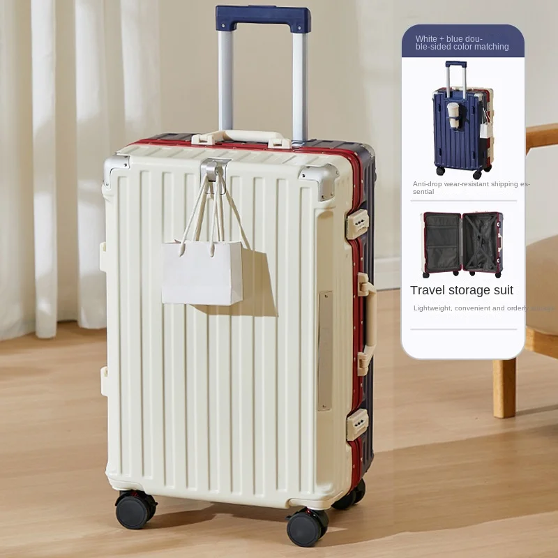 22-28 بوصة حقيبة سفر الألومنيوم الإطار الكمبيوتر متعددة الوظائف سعة كبيرة الأمتعة 20 بوصة حمل على حقيبة المقصورة رحلة #1