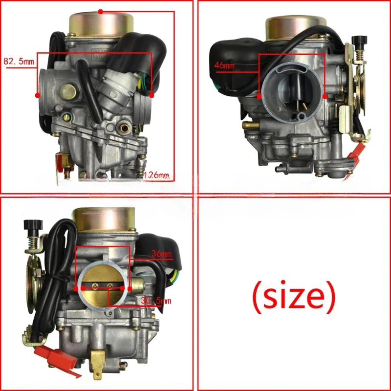 OUNENG Brand NEW CVK30 Carburetor Fit 260 XY260T-4 4X4 300 YP250 260 Cvk30 Cvk 30mm Carburetor Carb Stealth 300