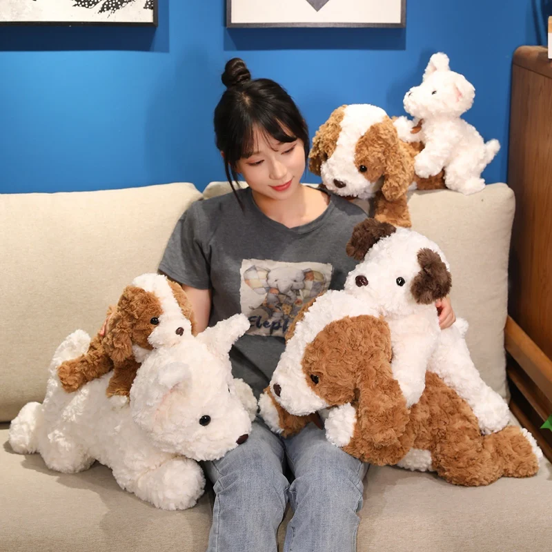 

25cm Cartoon Dog Plush Toys Kawaii Animals Soft Stuffed Dolls Girls Boys Puppy Sleeping Companion Plushie Toys Christmas Gift