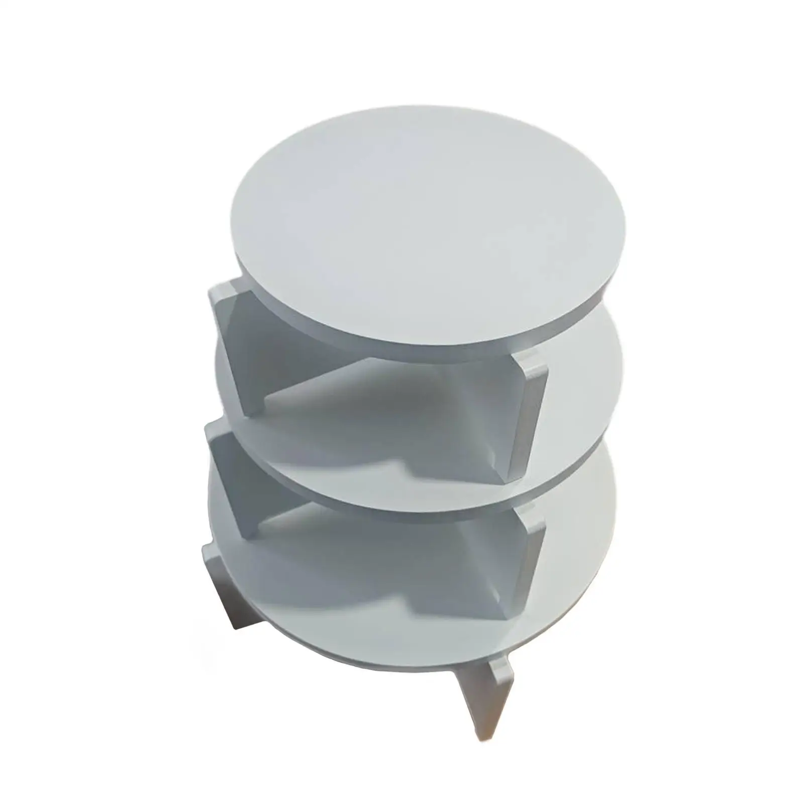 3 Pieces Wood Cake Stand Wooden Cupcake Display Stand 8/10/12 inch Round Plant Stand for Wedding Party Kitchen Counter White