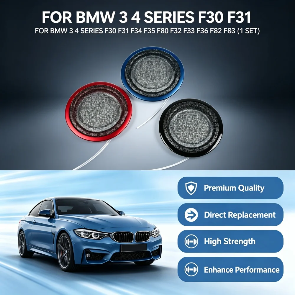Türlautsprecherabdeckung mit 8-Farben-LED-Ambientebeleuchtung für BMW 3er 4er Serie F30 F31 F34 F35 F80 F32 F33 F36 F82 F83 (1 Set)