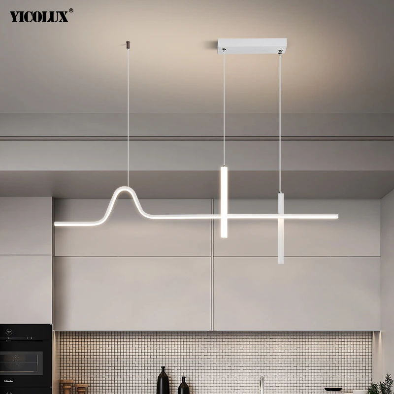 

Modern Pendant Light Dining Room Kitchen Island LED Ceiling Chandelier For Bar Table Home Decor Suspension Design Hanging Lamps