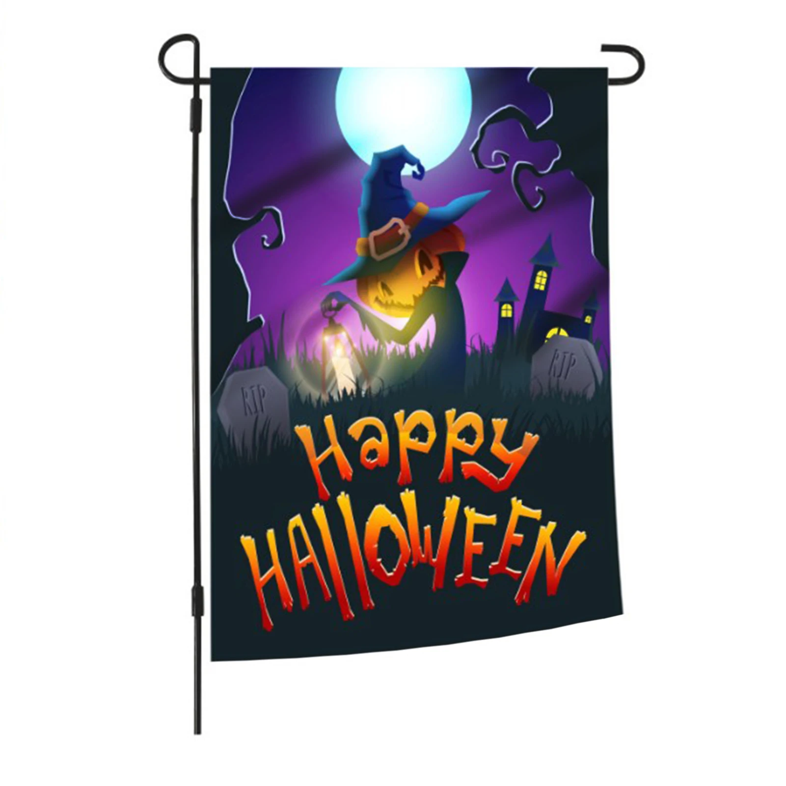 12x18 Inch Halloween Flag Halloween Pumpkin Garden Flag Halloween Pumpkin Ghost Flags For Halloween Indoor & Outdoor Decoration