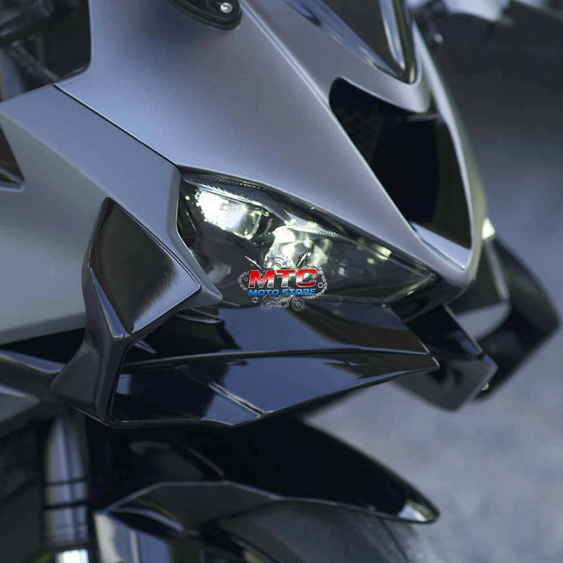 For Kawasaki ZX6R ZX-6R 2024 2025 2026 New Motorcycle Front Spoiler Front lip fixed wing ABS Fairing Fixed Wing Aerodynamic Wing