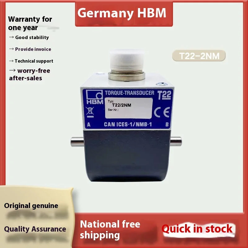 Duitsland originele HBM koppelsensor T22/2NM snelheid tot 20000 rpm speciale functie nominaal