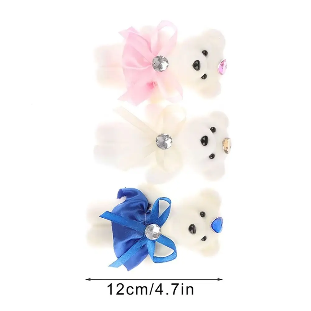 10개/세트 새로운 만화 곰 인형 귀여운 부드러운 곰 부케 액세서리 창의적인 봉제 곰 인형 졸업 발렌타인데이 선물