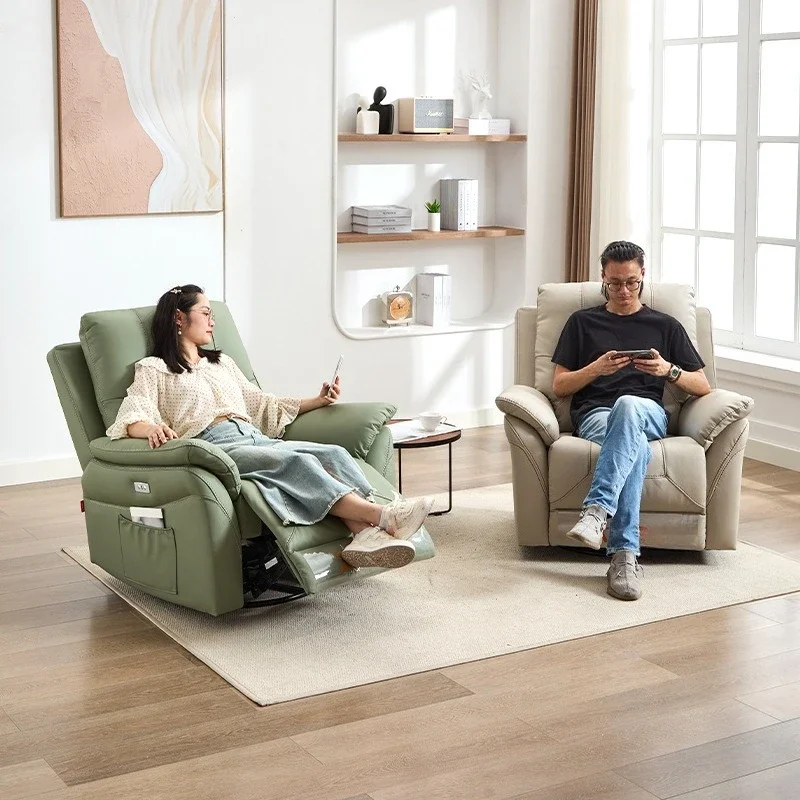 Canapé simple à capsule spatiale de première classe, inclinable électrique multifonction, pour dormir, salon, chambre à coucher