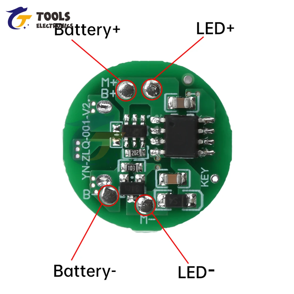 1PCS 5PCS 10PCS Diy Accessoires 5W 10W Zaklamp Driver Board LED Drietraps Driver Board printplaat Type-c Oplaadmodule
