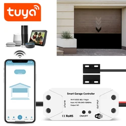 Tuya WiFi Smart Garage Door Opener Controller Car Garage Door Swtich Wireless Remote Voice Control Works With Alexa Google Home