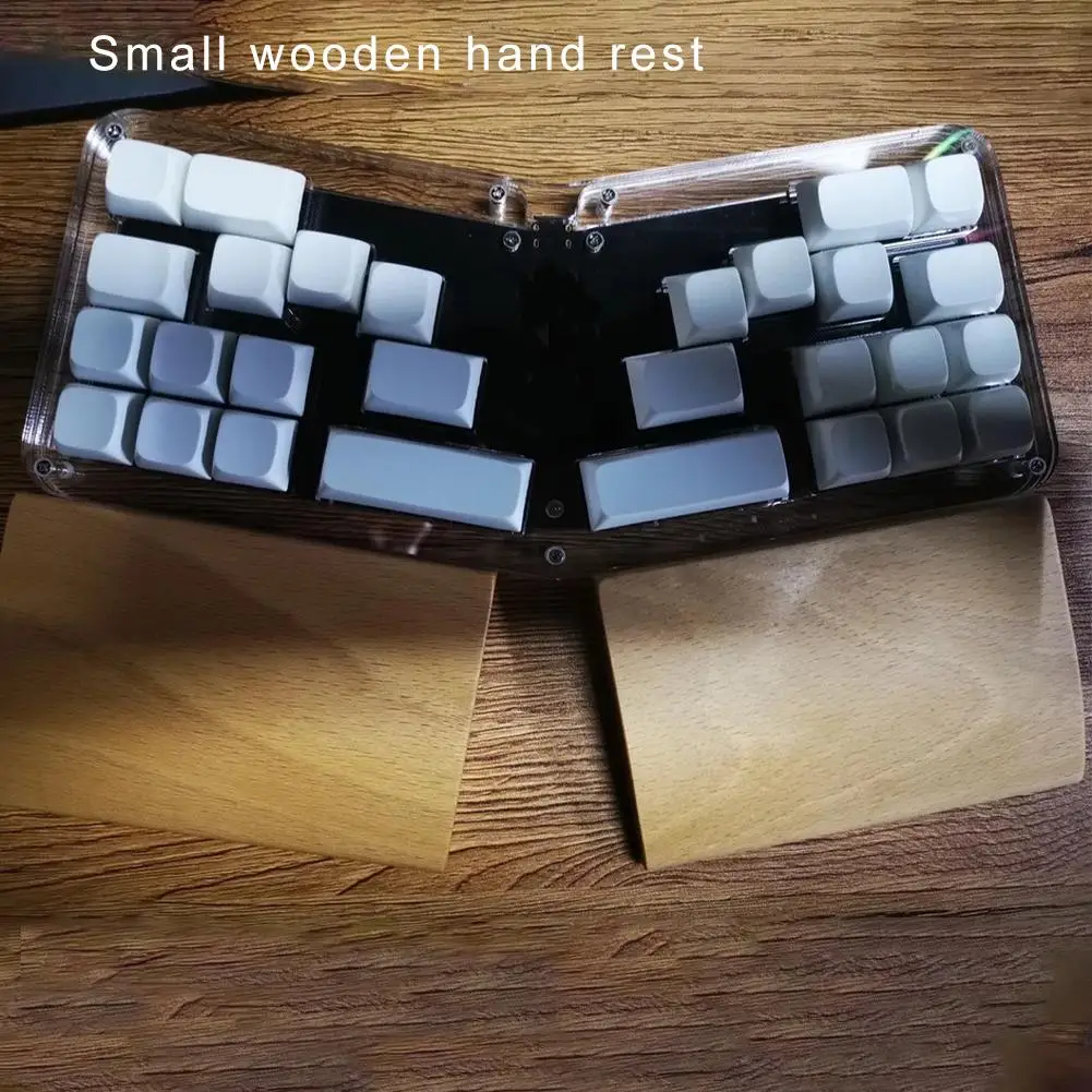 Wrist Brace Wooden Small Hand Keyboard Keyboard Walnut Personality Portable Mechanical Keyboard Small Hand Rest Game