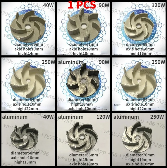 1PC oil pump impeller for electric machine tool oil  cooling  plastic/aluminum blade cooling accessories