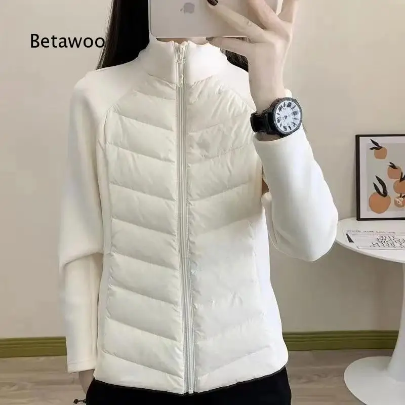 Women Stand Collar Sports Cotton Coat Slim Fit Lightweight Windproof Thick Outerwear For Outdoor Running In Autumn And Winter