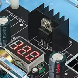 LM317 Voltage Regulator Power Supply Board Kit DIY Adjustable 1.25-12V Module With Voltmeter For Electronic Learning And Testing