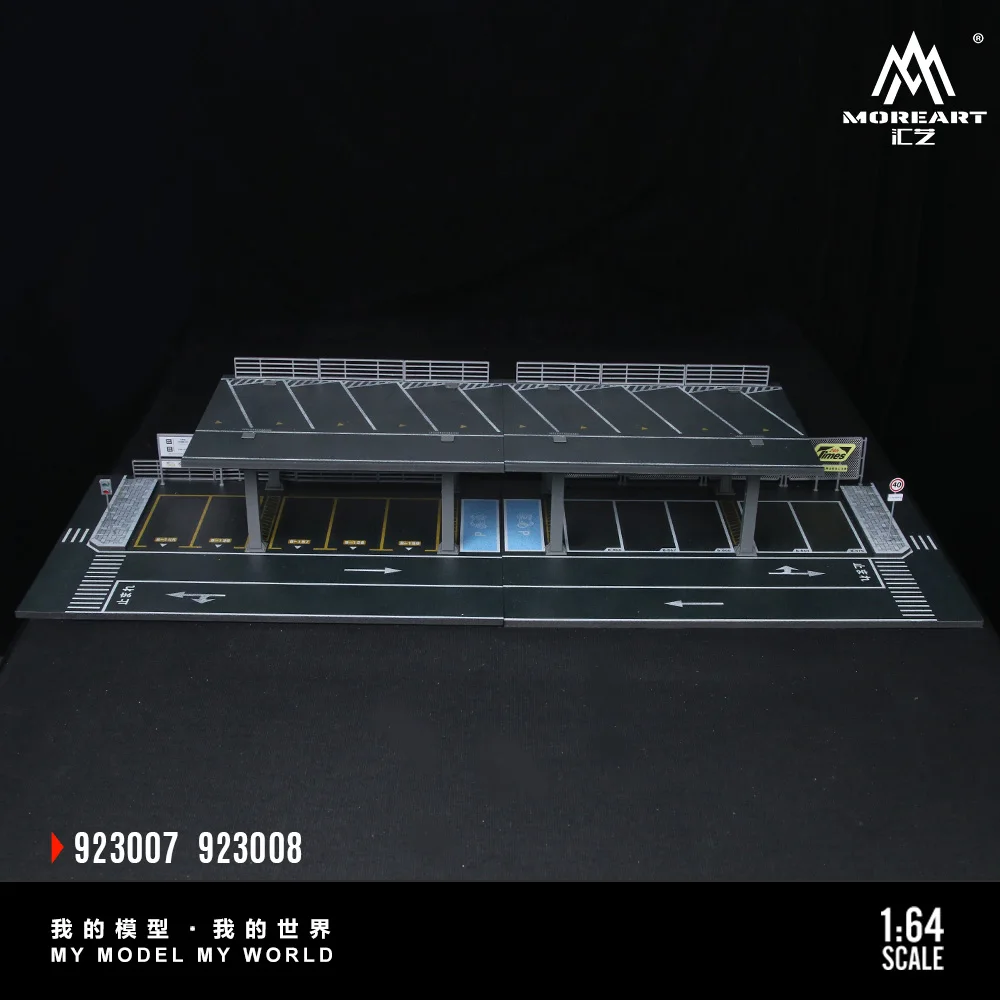 Mais arte 1:64 estrutura de aço estrutura plataforma modelo g/h, diorama de estacionamento para exibição, coleção e presente