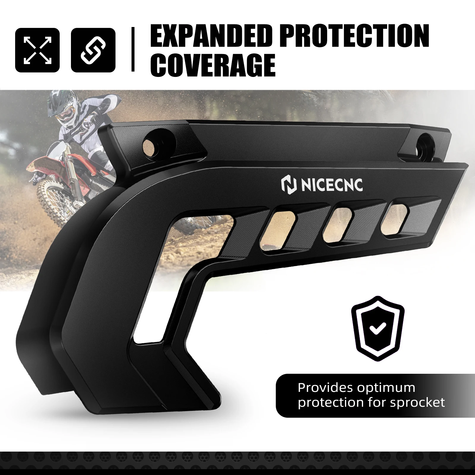 NICECNC For STARK VARG MX STARK VARG EX SM 2024-2026 Electric Dirt Bike Sprocket Cover Chain Guard Cover Protector Aluminium