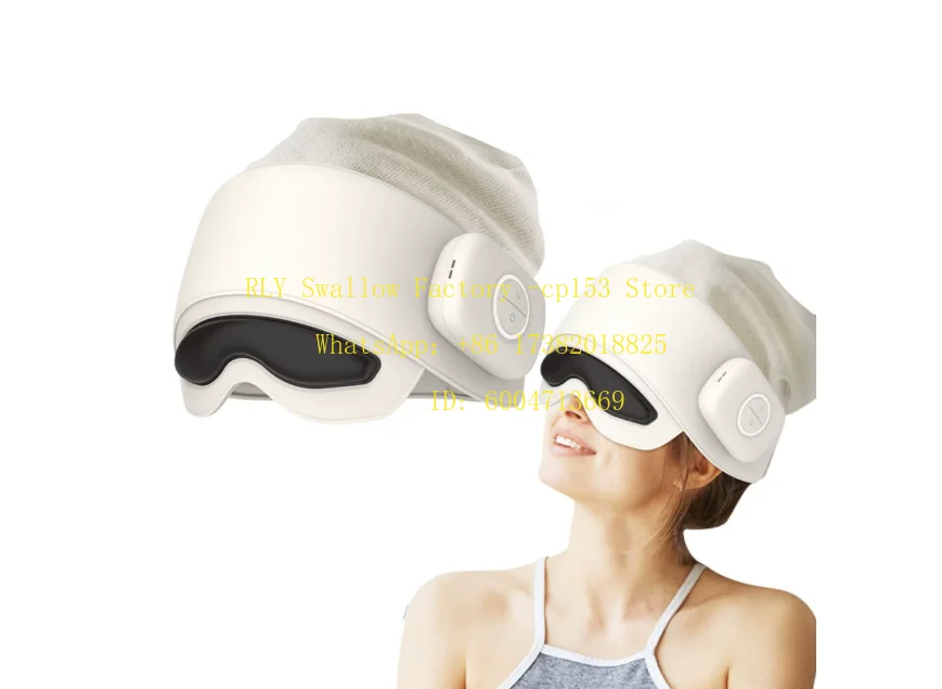 Portable Electric Stress Relief Airbag Full Head Massage Health Care Tool Foldable Eye Head Massager With Heat