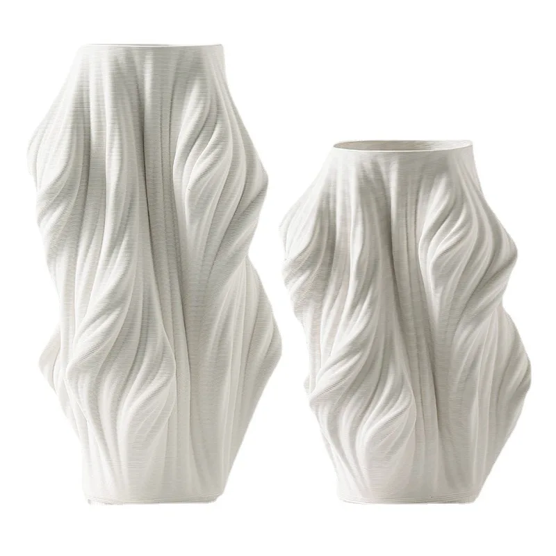 

3D living room flower arrangement irregular vase, printing ceramic vase ornament