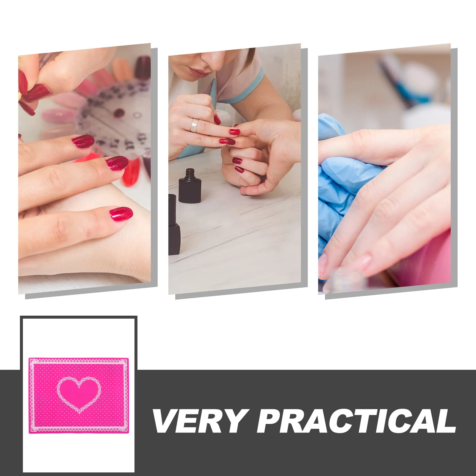 

Nail Art Pad Professional Silicone Heart Shape Manicure Cushion Rose Red Arm Rest Soft Comfortable Salon Tool Arm Rest Pad