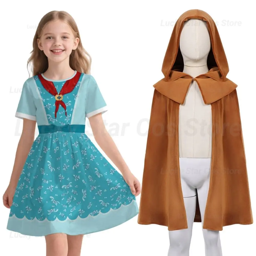 

Girls Holly Wheeler Cosplay Dress Costume for Kids Dress Hood Cloak TV ST Disguise Roleplay Outfit Halloween Carnival Party Suit