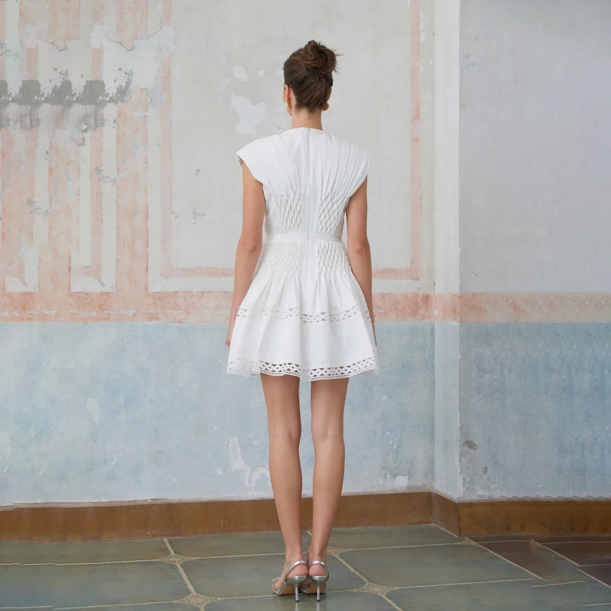 KWTX Damska Mini Spódniczka Nowa Kolekcja Lato 2026 Elegancka Dopasowana z Wycięciami i Nadrukiem Zapinana na Guziki na Plażę, Imprezę, do Biura i na Co Dzień