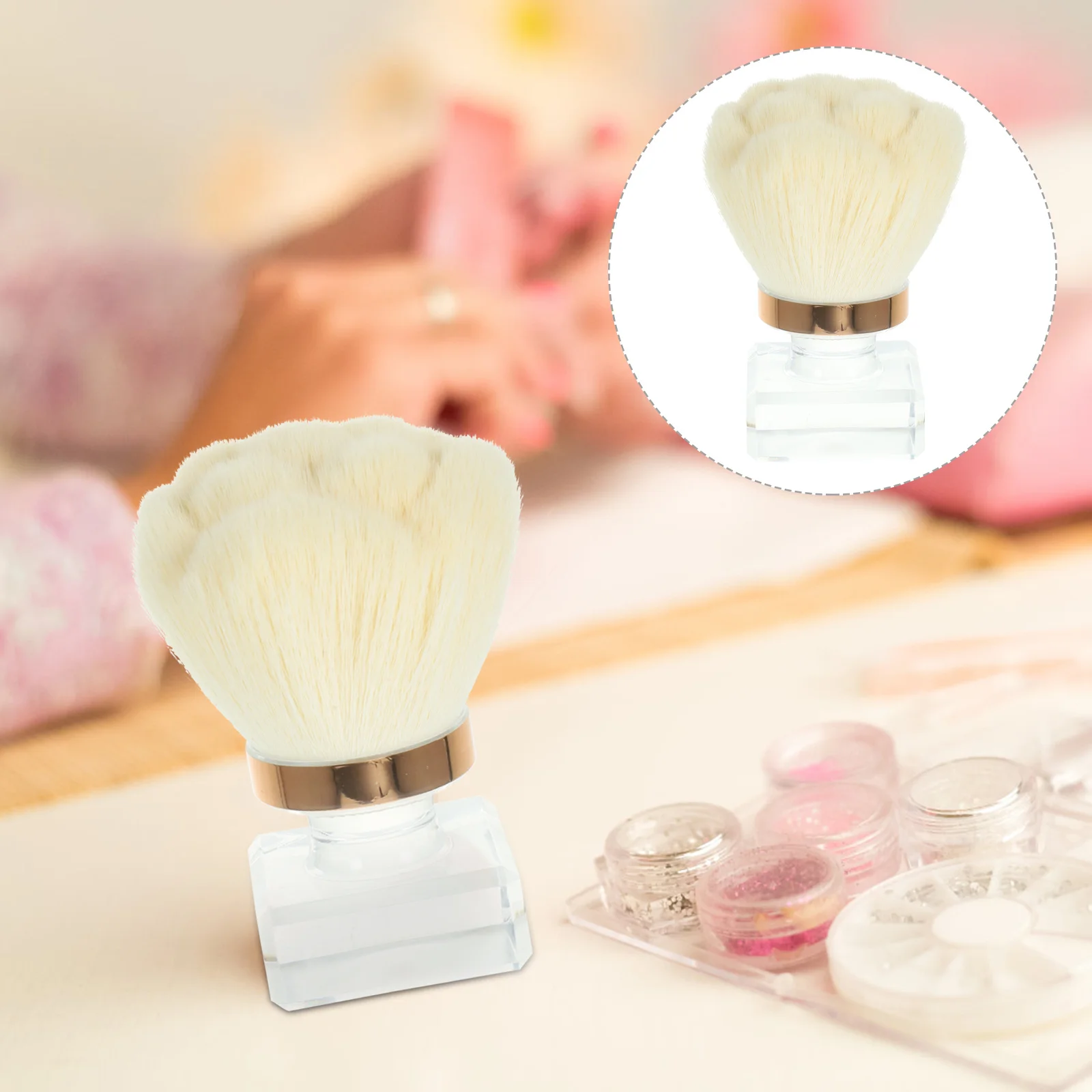

Durable Multi-Use Powder Brush Comfortable Face Makeup Tool Nail Dust Cleaner Accessory Multi-Use Makeup