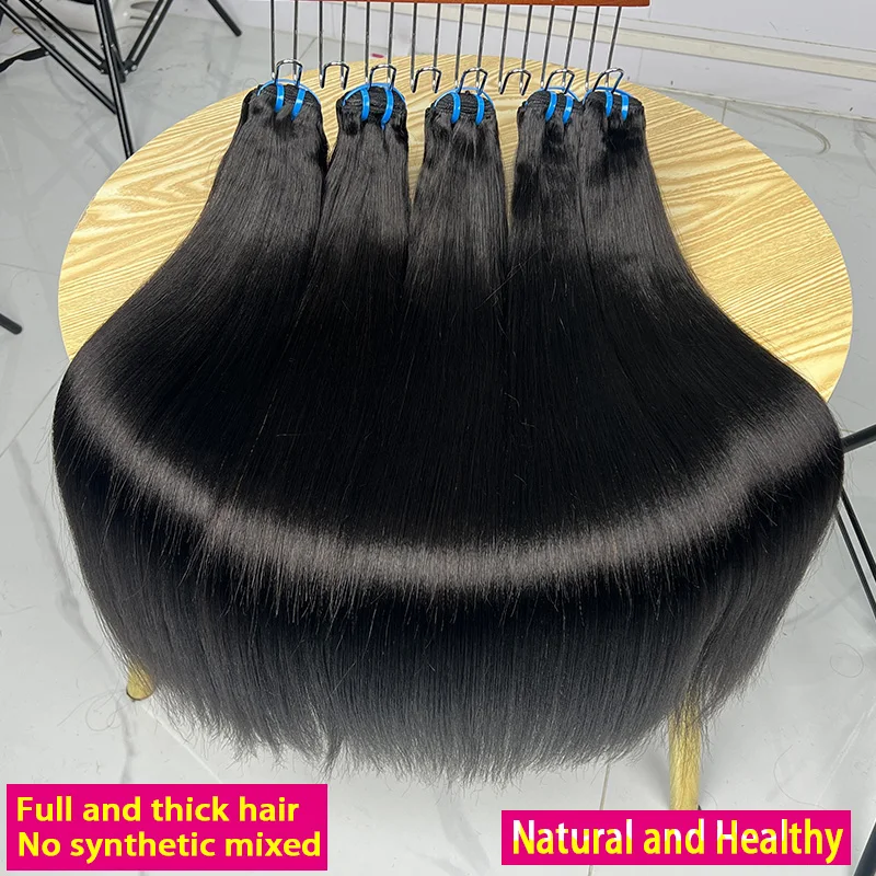 18A الصف الخام ضوء ياكي حزم مستقيمة غير المجهزة الفيتنامية 100% نسج على شكل شعر إنسان ملحقات اللون الطبيعي # 1B لحمة مزدوجة #3