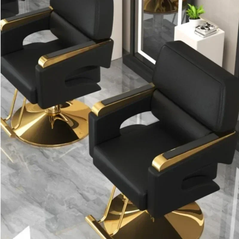 Beauty Hidraulic Personalized Barber Chair Professional Luxury Leg Rest Chair Swivel Advanced Adjustable Cadeira Salon Furniture