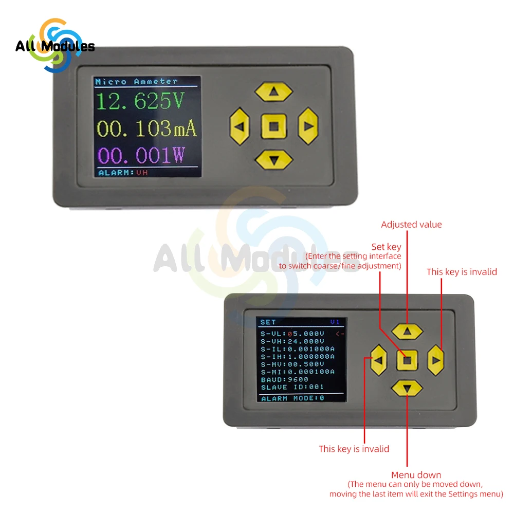 DC Power Meter 7-24V DC Amp and Volt Meter LCD Display Multimeter Voltage Current Energy Monitor Voltmeter Ammeter