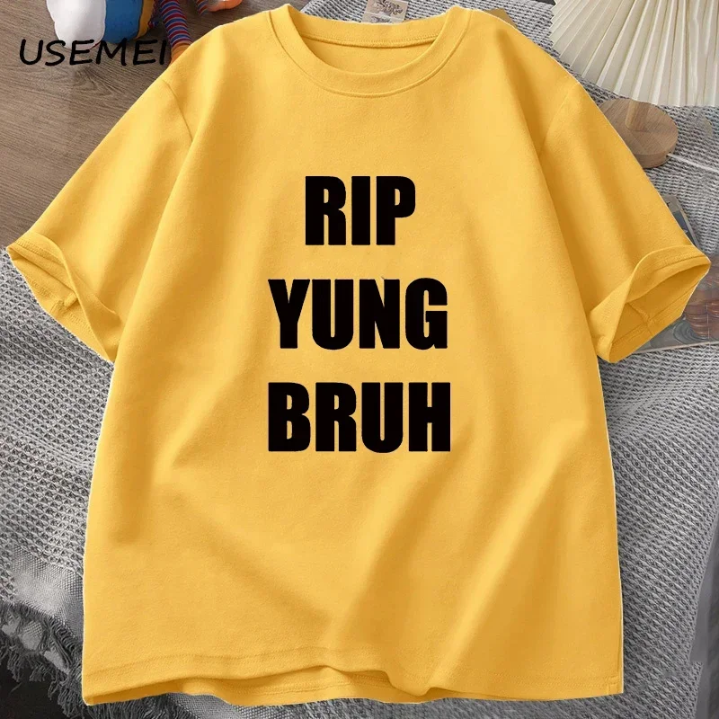 RIP YUNG BRUH T Shirt Lil Tracy Meme Peep T-shirt Funny Summer TShirt Tees Oversized T-Shirts Yung Lean Tees Streetwear