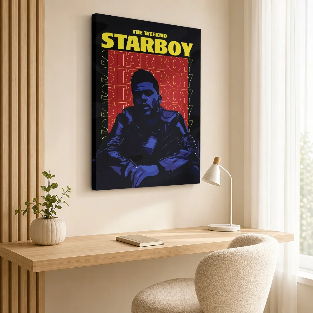 The Weeknd Starboy Canvas Print Poster Personalized Photo Retro Music Wall Paintings Decoration for Studio Gift for Collectors