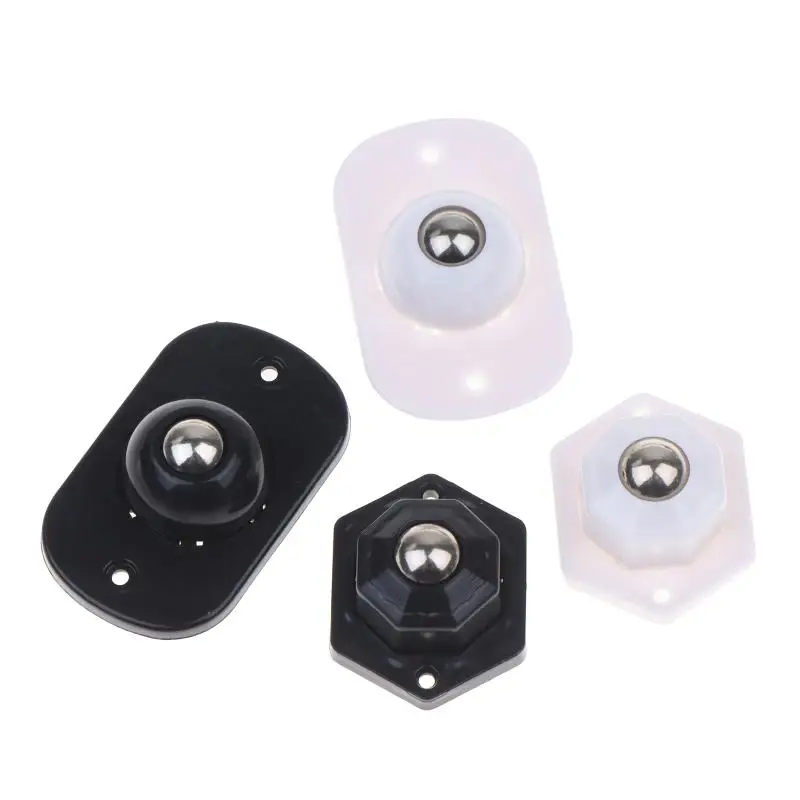 4/6Pcs Self Adhesive Caster Wheels No Punching 360° Swivel Sticky Sliders for Furniture Appliance Storage Bin Cabinet Moving