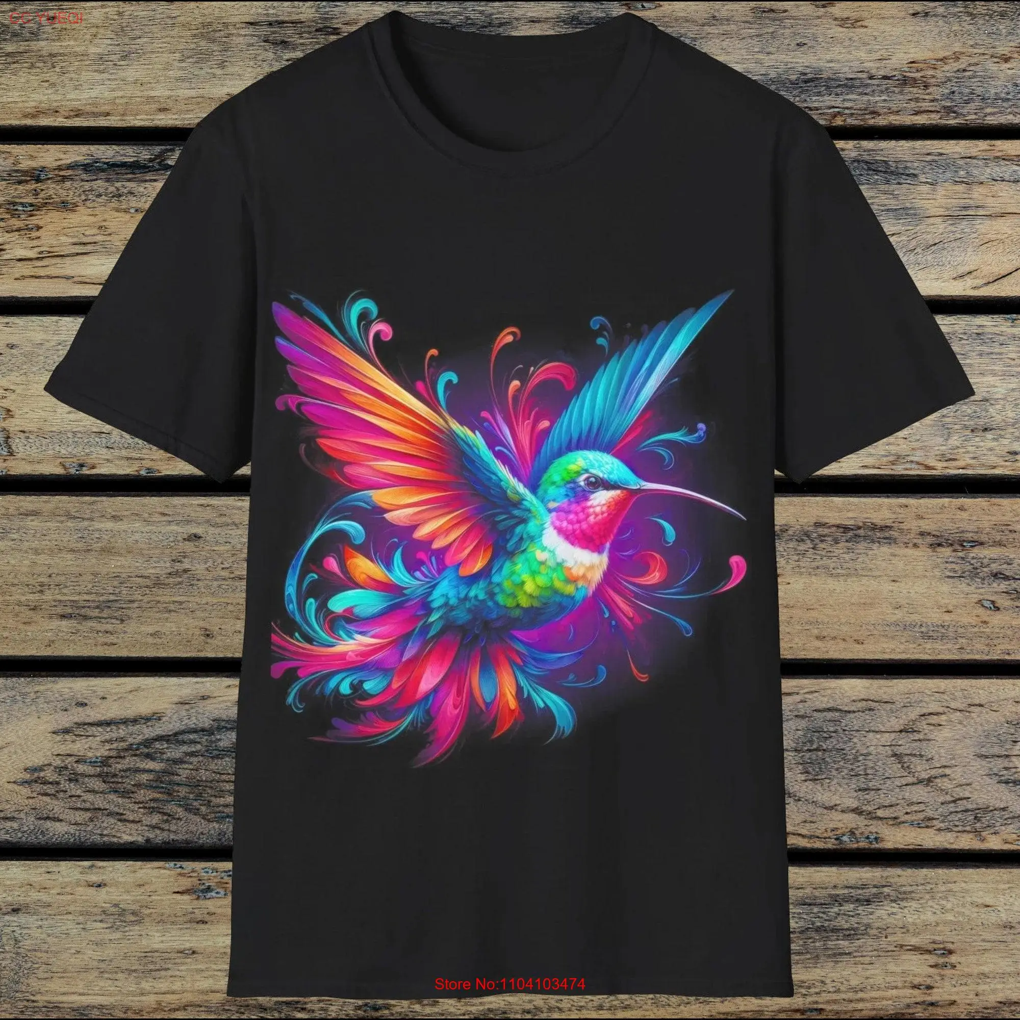 Hummingbird T Shirt Bird Lover  long or short sleeves