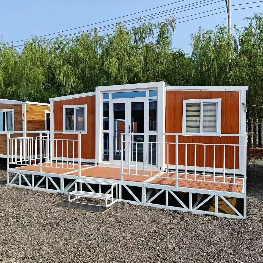 Kustom wadah lipat struktur baja modular prefab rumah mobile