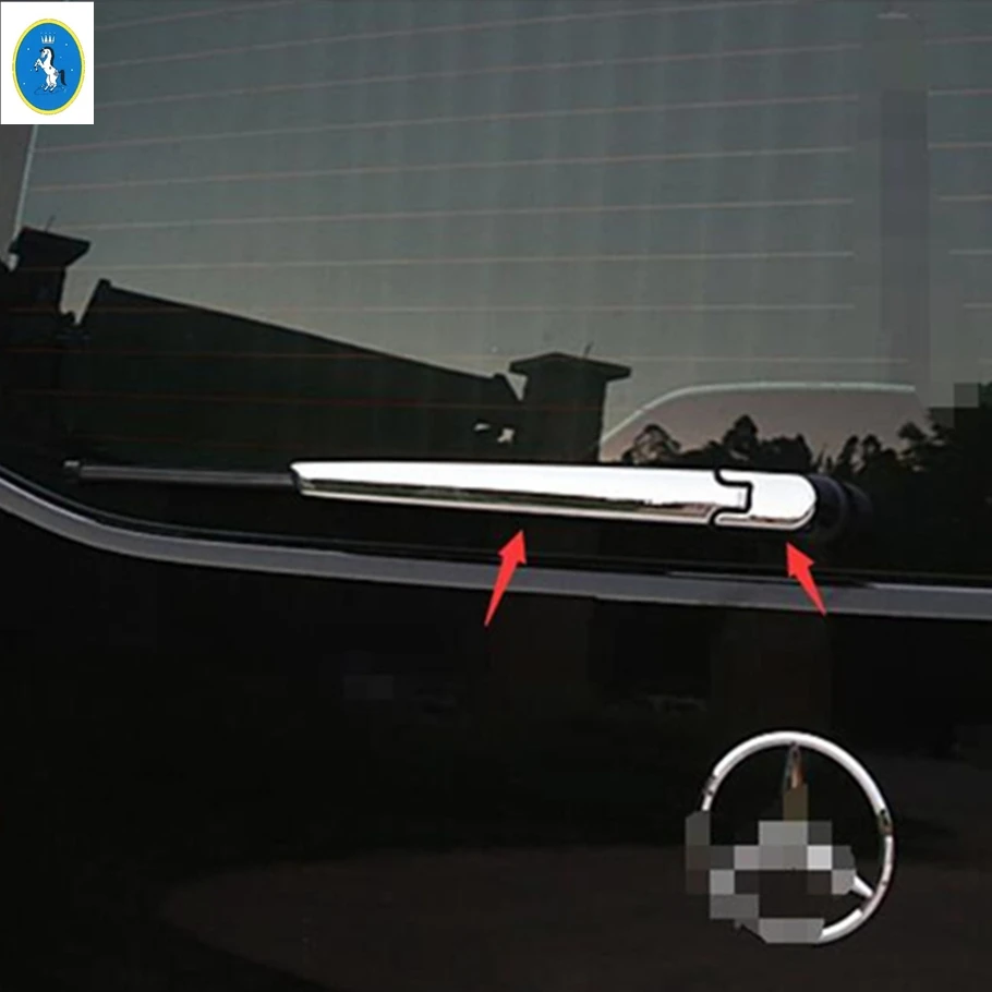 Auto Rear Windshield Window Windscreen Rain Wiper Cover Trim For Mercedes-Benz Vito W447 2014 - 2019 Chrome Exterior Accessories