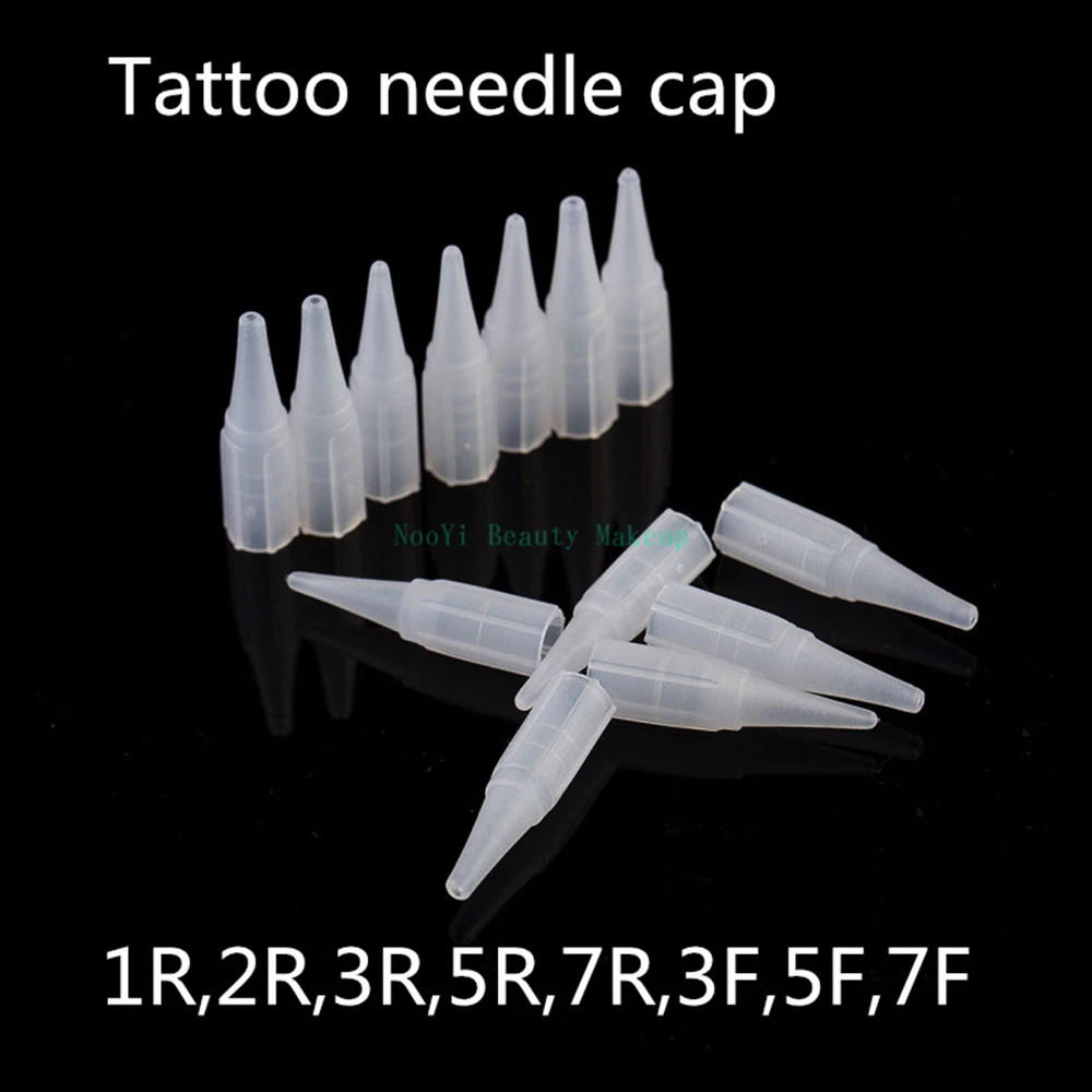 100PCS Large Needle Caps Tattoo Machine Needles Caps Permanent Makeup Tattoo Supplies Needles Caps Large Size Individual Packing