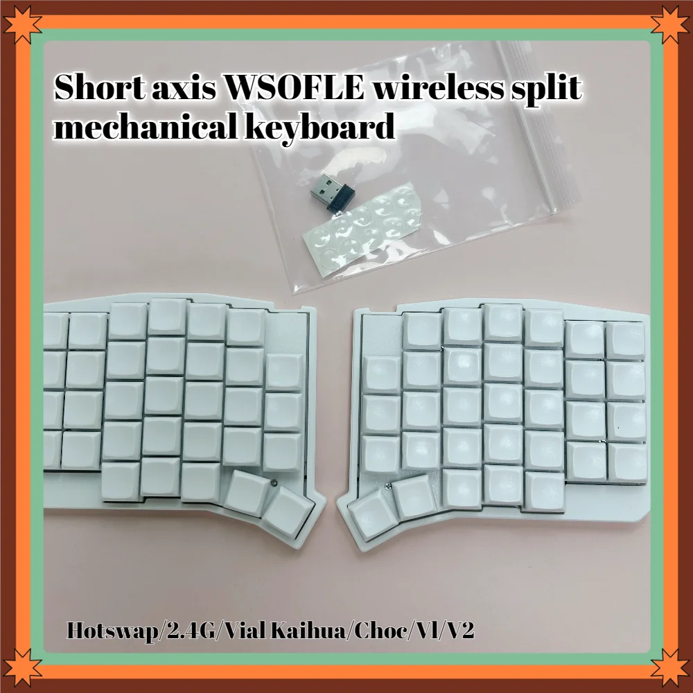 Sofle Wireless Split Keyboard Low Profile Hot Swap Kit Compatible Choc V1 1350/ V2 1353 Switch ZMK Bluetooth Separate Keyboard