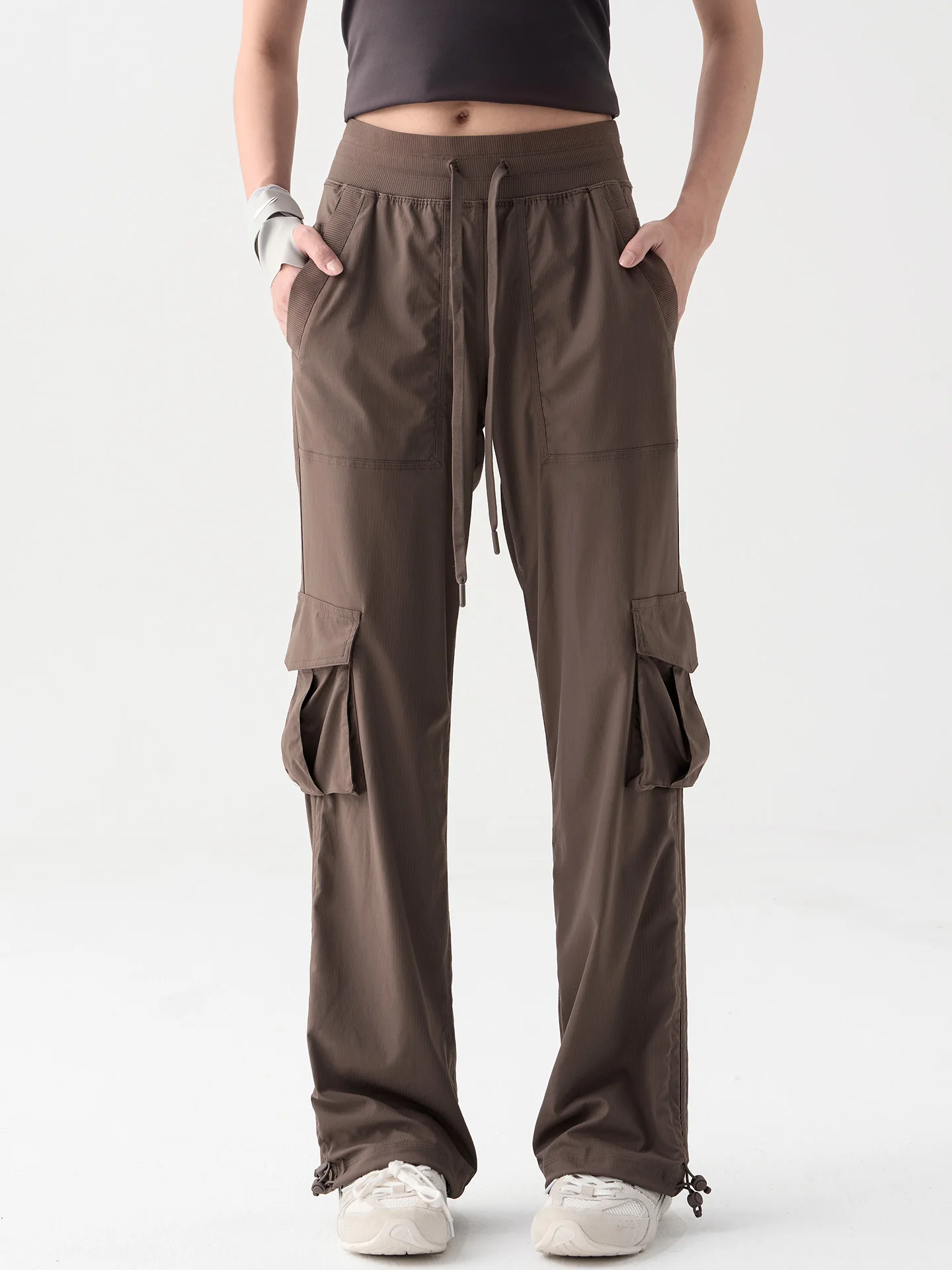 

Женские спортивные брюки для активного отдыха и походов, быстросохнущие, прямого кроя, с широкими штанинами, с множеством карманов, повседневные, для отдыха