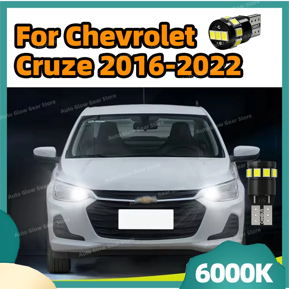 

2 шт. для Chevrolet Cruze 2016-2021 2022, габаритные огни, боковые габаритные фонари, светодиодные лампы T10 W5W 168, сигнальные лампы, 12В, автомобильные габаритные лампы