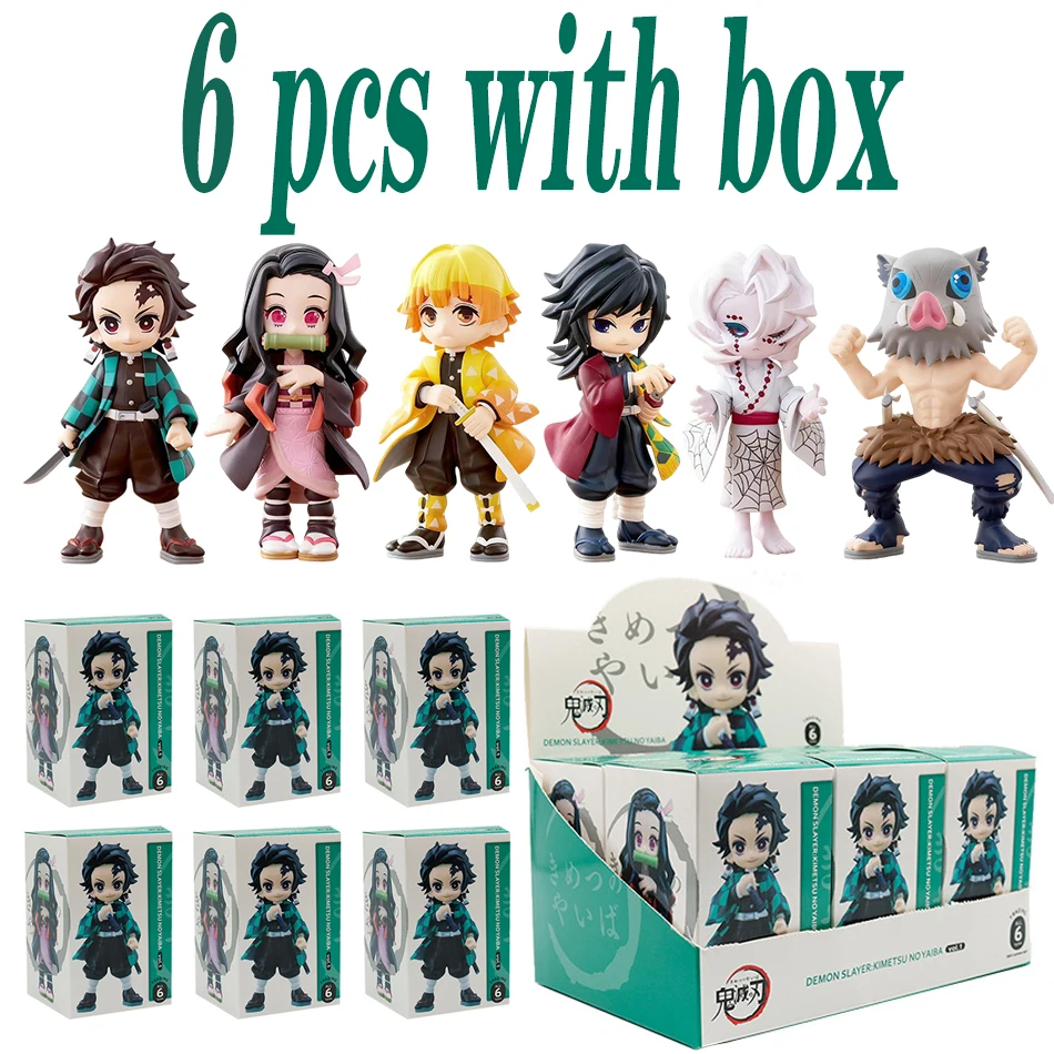 

Убийца демонов Танджиро Камадо Незуко аниме мультяшная фигурка слепая коробка креативная персонализированная статуя модель орнамент сюрприз подарочная коробка