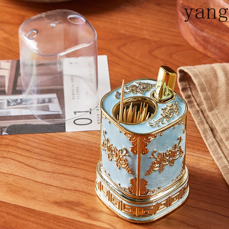 CX creative, new Chinese relief rose home decoration pressing toothpick holder