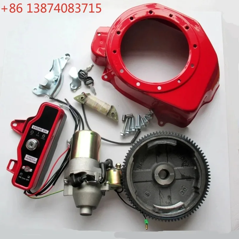 Kits de arranque eléctrico GX160 para Honda GX160 GX200 5.5HP 6.5HP 7HP 2KW 3KW, carcasa de generador, motor de arranque, volante, bobina de carga