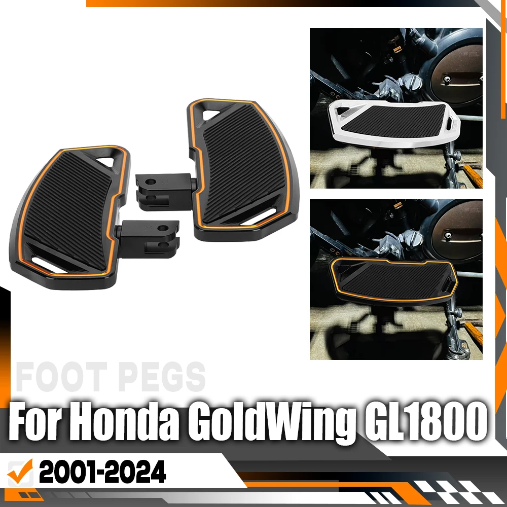 

Driver Footboard Rider Floorboards Motorcycle Footrests Front Foot Pegs For Honda Gold Wing GL1800 Goldwing GL 1800 2001-2024