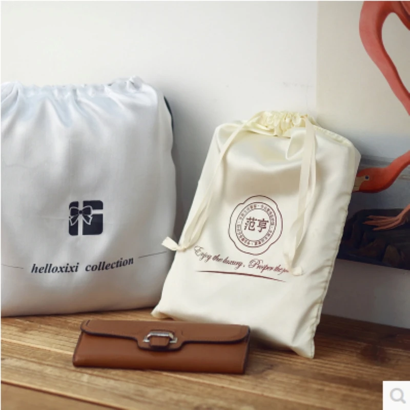 

100pcs 10*15cm satin jewelry gift pouch high quality drawstring wig packaging bag