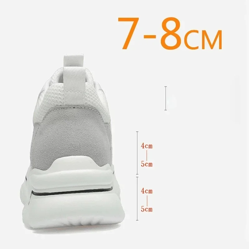 2024 Men Sneakers Heightening Shoes Elevator   Increase s Insoles 7-8CM Height Increasing  designer