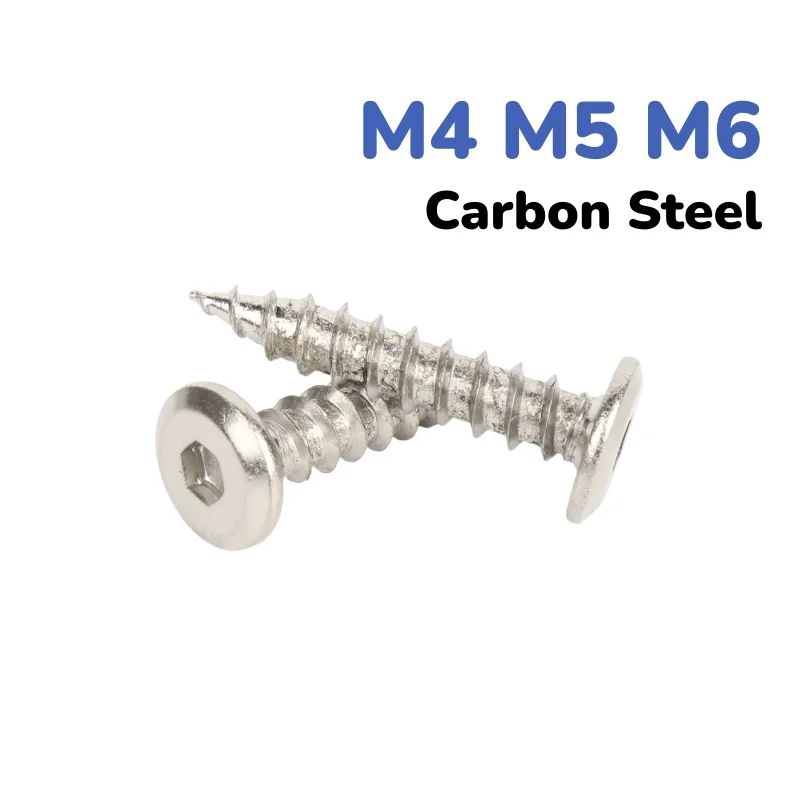 

Углеродистая сталь, никелированные шестигранные шестигранные головки, большие плоские саморезы, винт по дереву M4 M5 M6