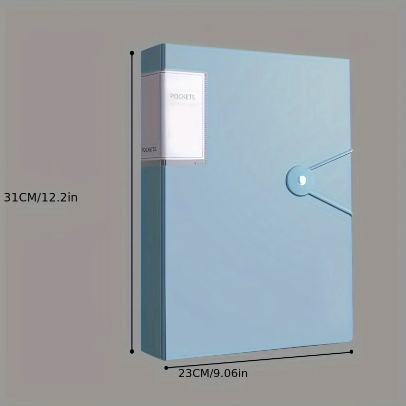 60 Pocket A4 Folder File Bag, Suitable for Storing A4 Sized Documents Such As Test Papers, High Transparency and Waterproof