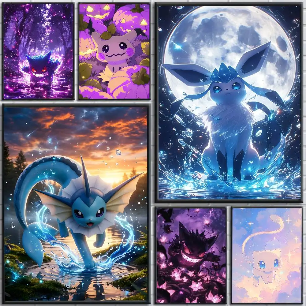Pokemon Anime Poster Totodile HD Canvas Wall Art Waterproof Print For Bedroom Living Room Home Decor Gift