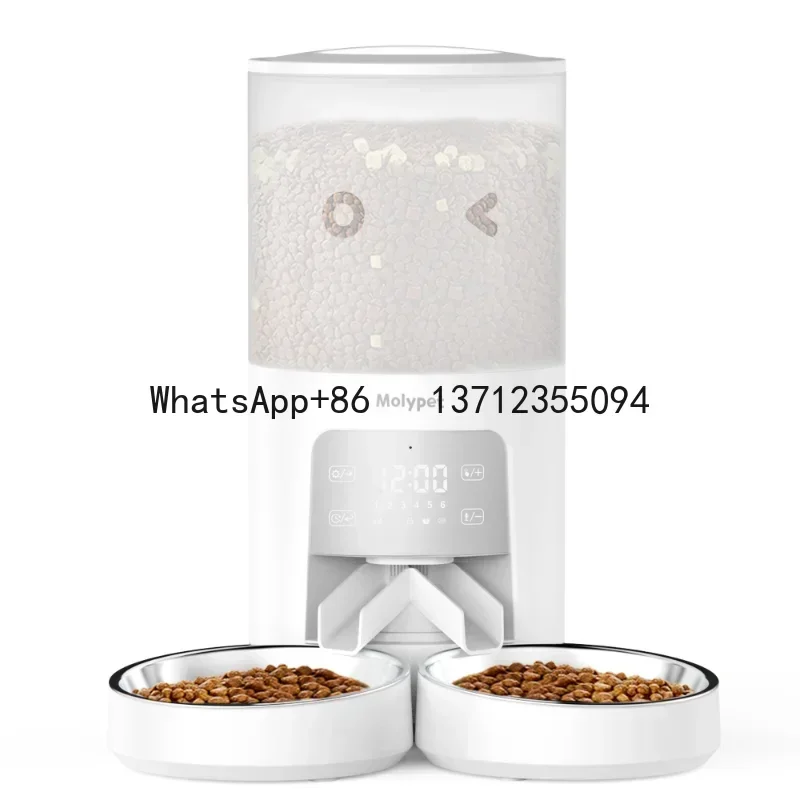 Doppel mahlzeit Hund وحدة تغذية أوتوماتيكية Katzen أداة توقيت الطعام الذكية Schüssel Automatche الانفصال توقيت تغذية الحيوانات الأليفة