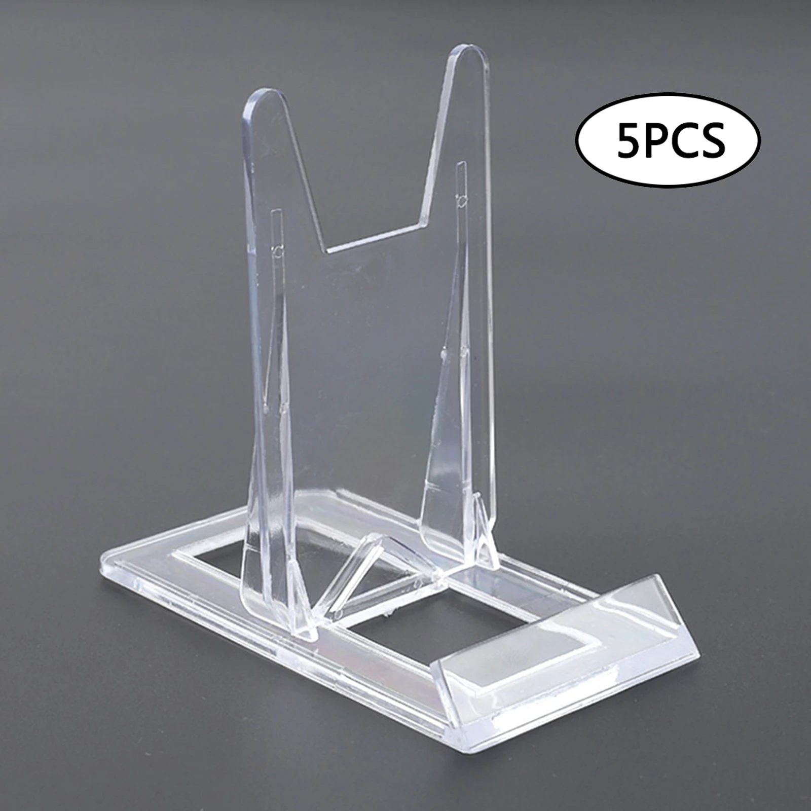 5Pcs DVD Display Stand Adjustable Clear Acrylic Desk Table Book Purse Easel Card Holder for Home Living Room Decors