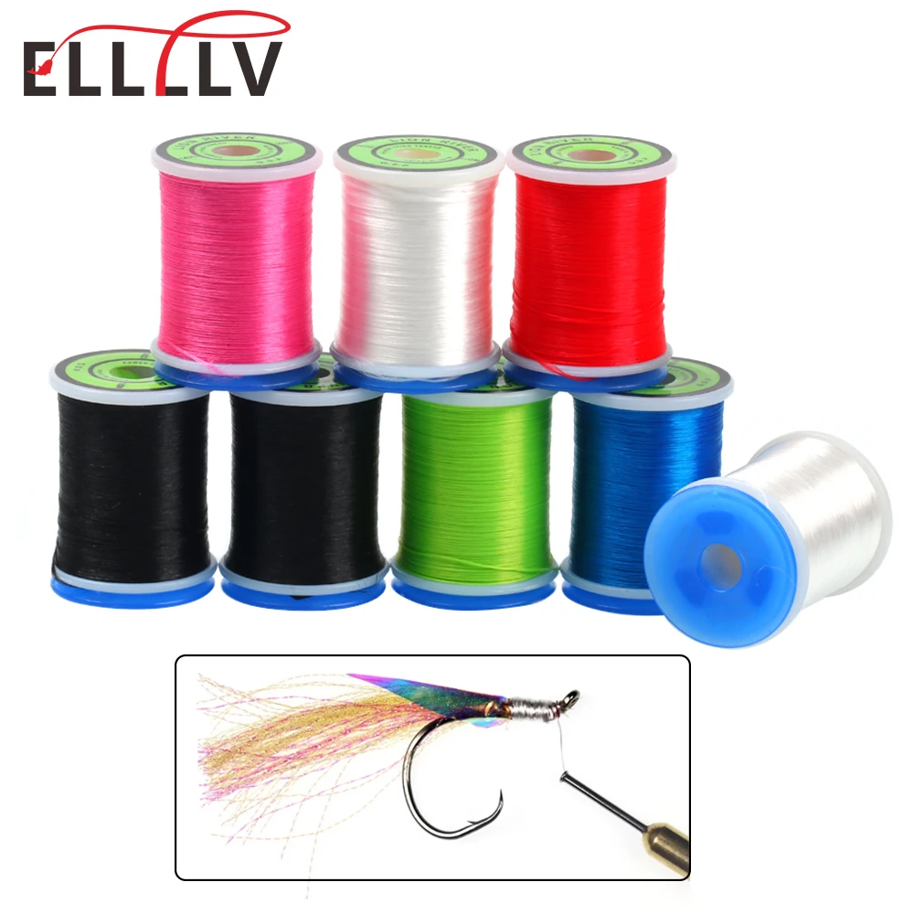 Ellllv 100m/spool 140D GSP Thread Strong Polyethylene Line Saltwater Fishing Bass Pike Flies  Jigs Lure Tying Material 6 Colors